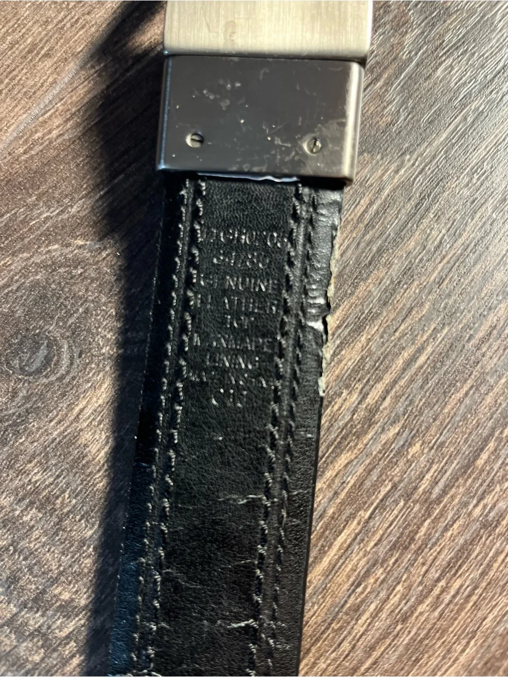 Vintage Men’s Leather Belt Size 34 Brown Black Reversible Swivel Buckle